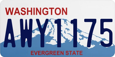 WA license plate AWY1175