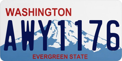 WA license plate AWY1176
