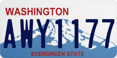 WA license plate AWY1177