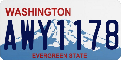 WA license plate AWY1178