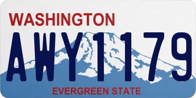 WA license plate AWY1179