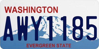 WA license plate AWY1185