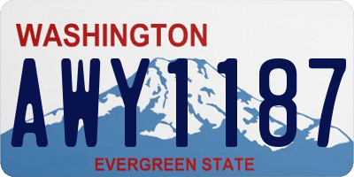 WA license plate AWY1187