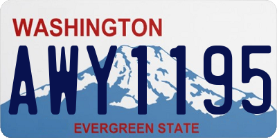 WA license plate AWY1195