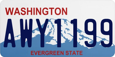 WA license plate AWY1199