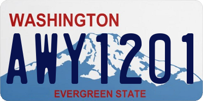 WA license plate AWY1201