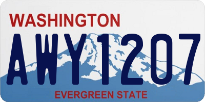 WA license plate AWY1207