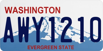 WA license plate AWY1210