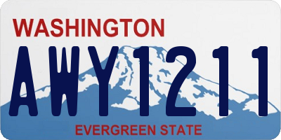 WA license plate AWY1211