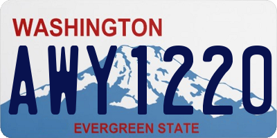 WA license plate AWY1220