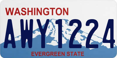 WA license plate AWY1224