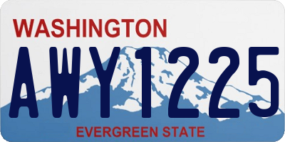 WA license plate AWY1225