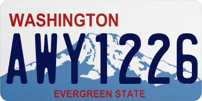 WA license plate AWY1226
