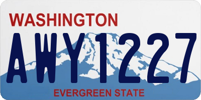 WA license plate AWY1227