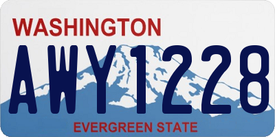 WA license plate AWY1228