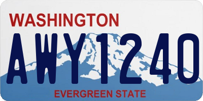 WA license plate AWY1240