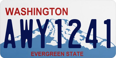 WA license plate AWY1241