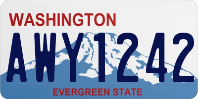 WA license plate AWY1242