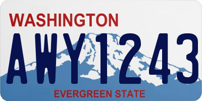 WA license plate AWY1243