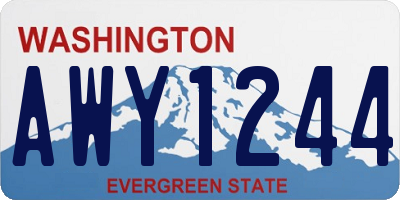 WA license plate AWY1244