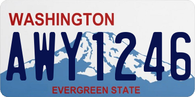 WA license plate AWY1246