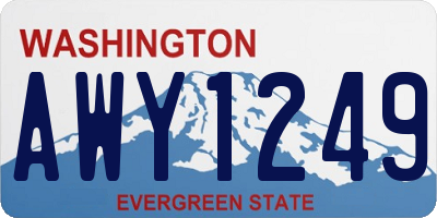WA license plate AWY1249