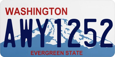 WA license plate AWY1252