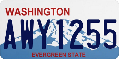 WA license plate AWY1255