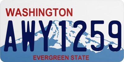 WA license plate AWY1259