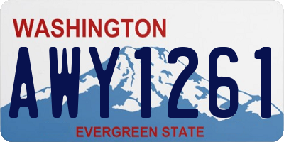 WA license plate AWY1261