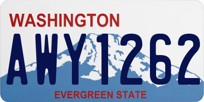 WA license plate AWY1262