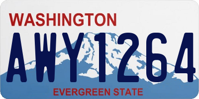WA license plate AWY1264