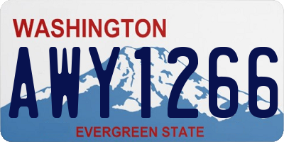 WA license plate AWY1266
