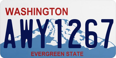 WA license plate AWY1267