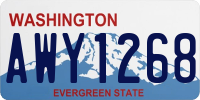 WA license plate AWY1268