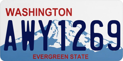 WA license plate AWY1269