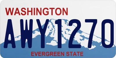 WA license plate AWY1270