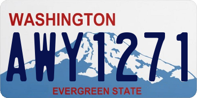 WA license plate AWY1271