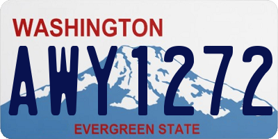 WA license plate AWY1272