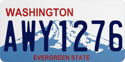 WA license plate AWY1276