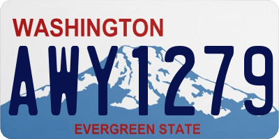 WA license plate AWY1279