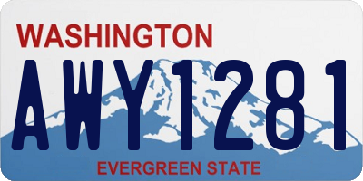 WA license plate AWY1281