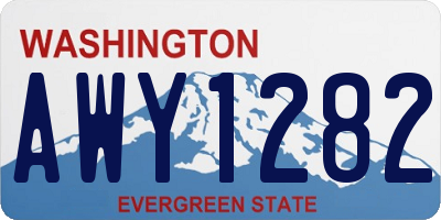 WA license plate AWY1282