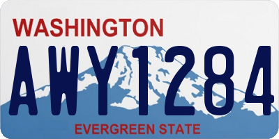 WA license plate AWY1284