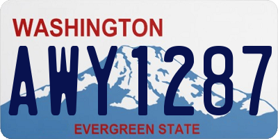 WA license plate AWY1287