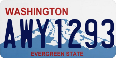 WA license plate AWY1293