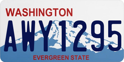 WA license plate AWY1295