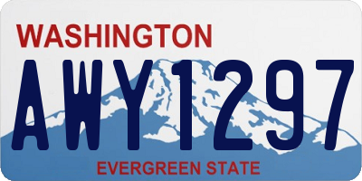 WA license plate AWY1297