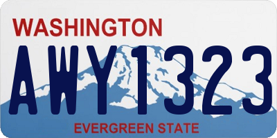 WA license plate AWY1323