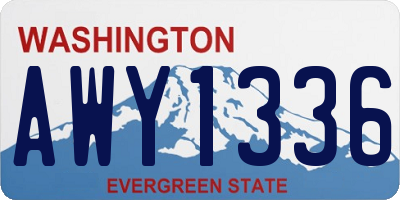 WA license plate AWY1336